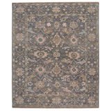 Wentworth-Edison Hand Knotted Wool Oriental Area Rug in Gray
