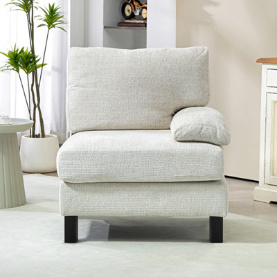 Canapé modulaire modulaire avec tissu crème