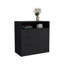 Commode avec armoire de rangement spacieuse à 3 tiroirs et à une porte, noir-1572612104