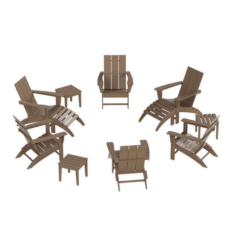 Joubert 6 - Person Patio Conversation Set, Weathered Wood