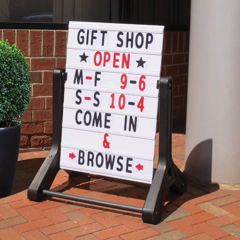 Excello Global Products 24" x 36" Replacement Changeable Letter Message Board for Swinging Signs