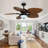 52 Inch Palm Leaf Ceiling Fan