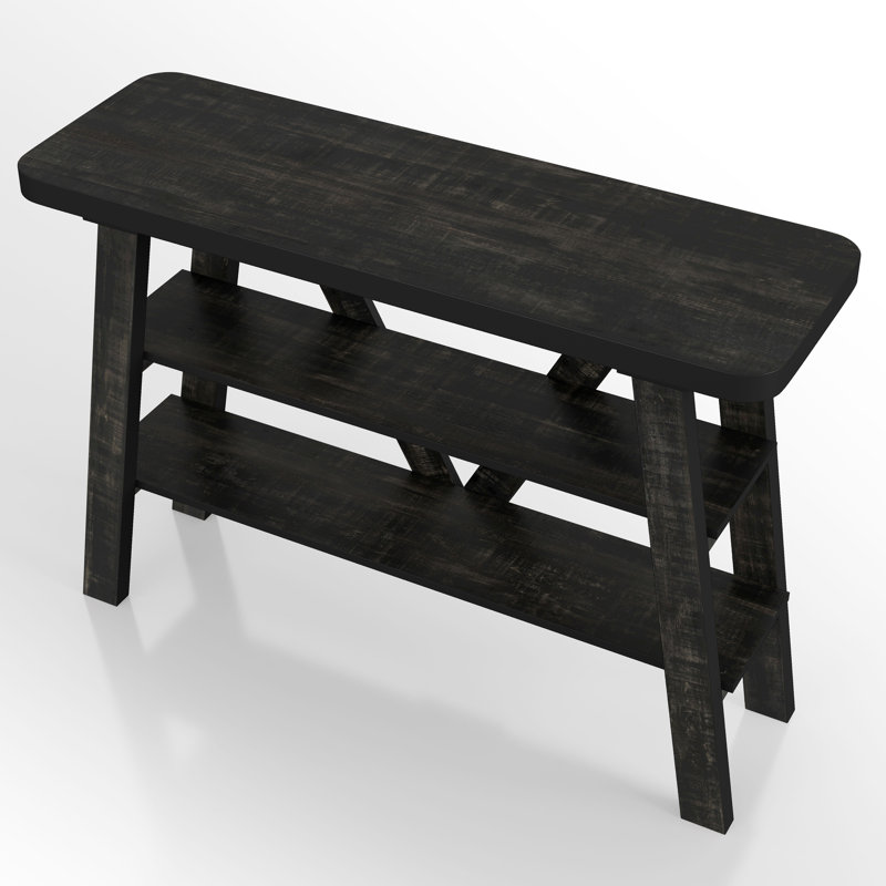 Ananias 47.24'' Console Table, Reclaimed Black Oak