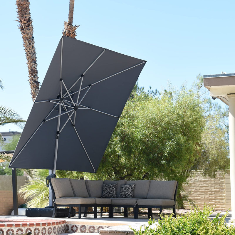 335.3cm Cantilever Parasol, Grey