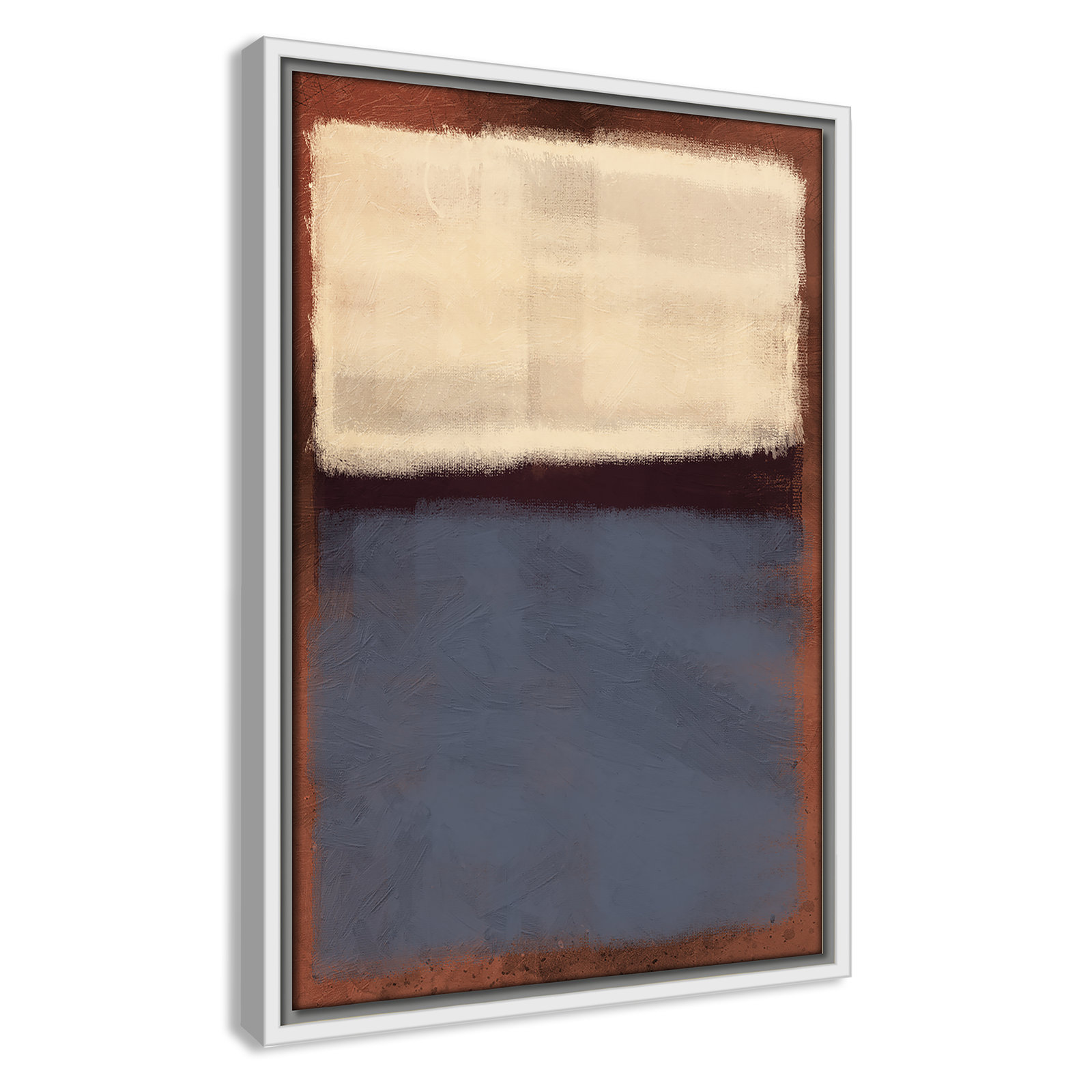 Coronado "Alabaster Burst" Painting, 19.5" H x 13.5" W x 2" D, White Framed