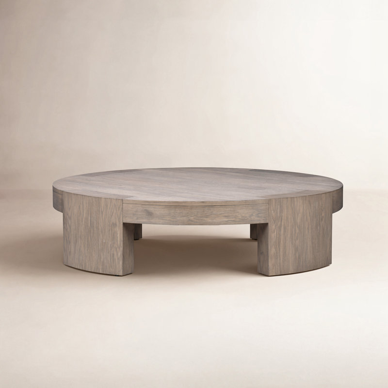 Table basse Bourges, H 13 po x L 48 po x l 48 po, Placage de chêne plat naturel chaud