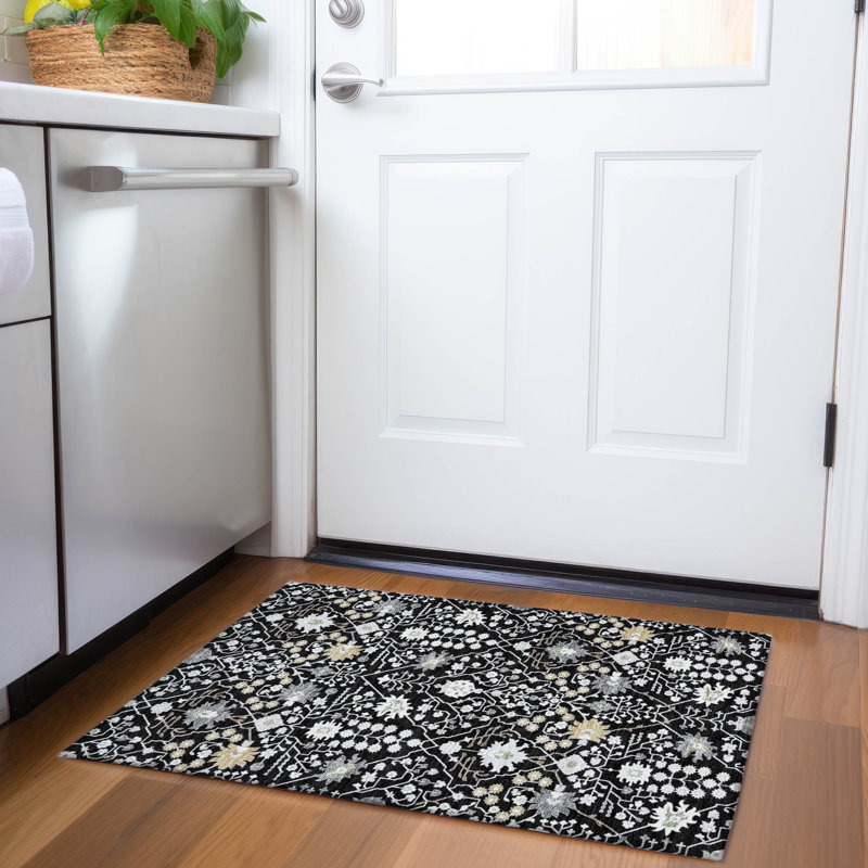 Tapis oriental Guada AMF1009 lavable à la machine de qualité supérieure, Rectangle 1 pi 8 po x 2 pi 6 po