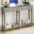 Retro Console Table with 4 Drawers and Open Shelf, perfect for Entryways, Living Rooms-1786925143