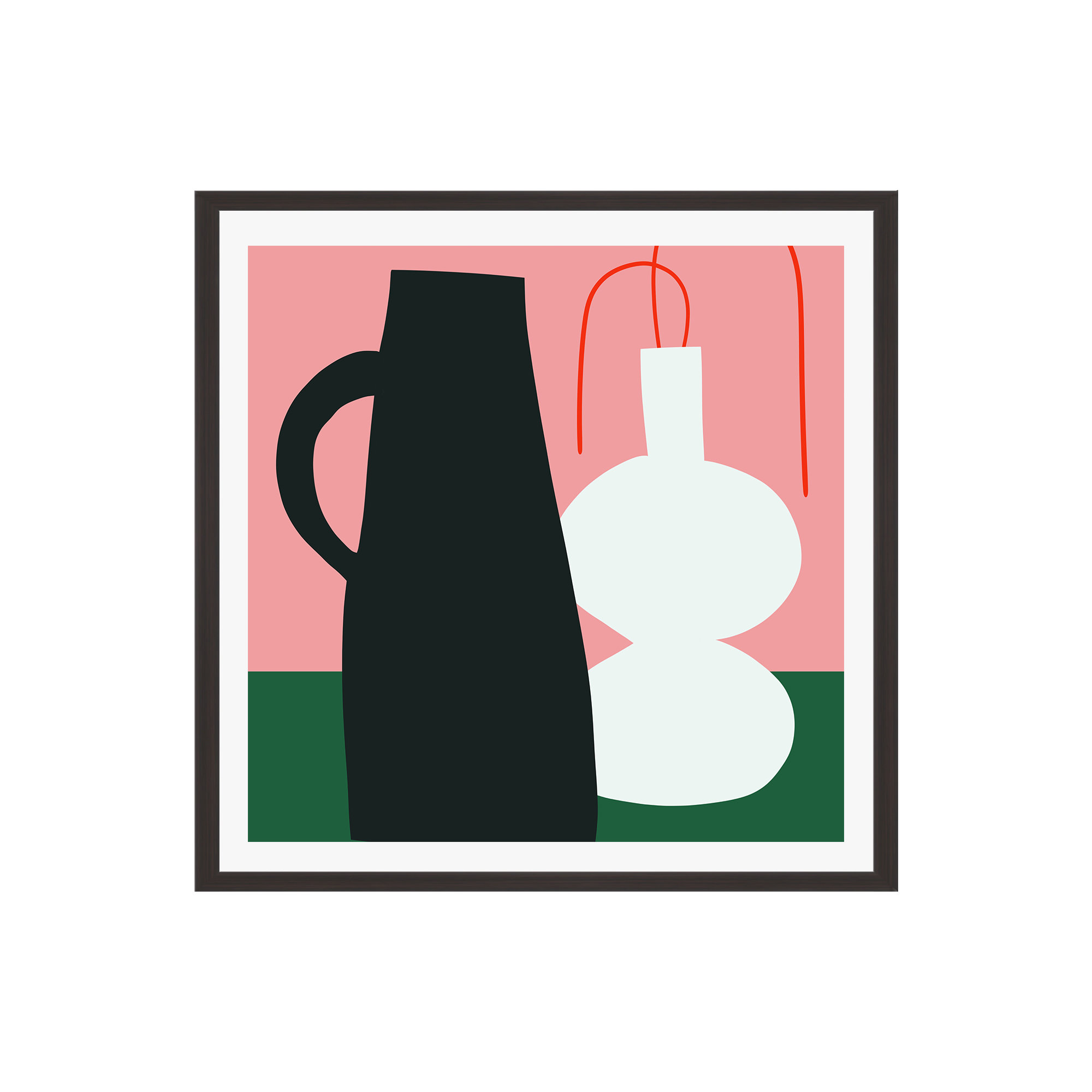 Honfleur 03 Modern Still Life by Marin Vaan Zaal, No, 12" H x 12" W x 0.75" D, Espresso Floater Framed