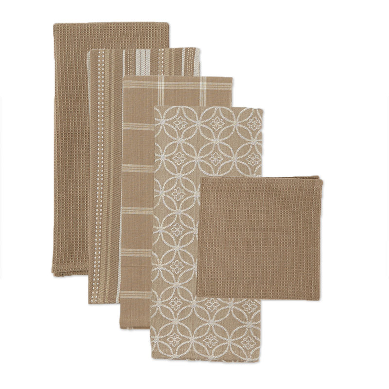 Cotton Kitchen Towel Linen Set, Stone