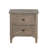 2-Drawer Nightstand With Round Bronze Pull Knobs