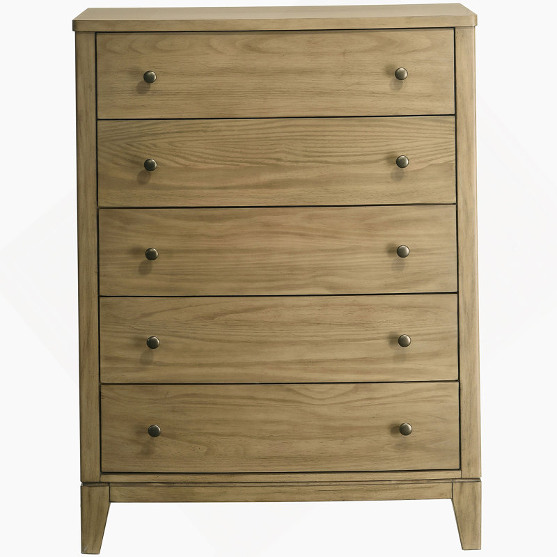 Commode 5 tiroirs Natural Pine