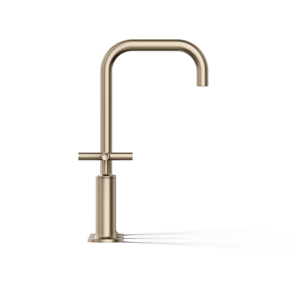 Purist Widespread Faucet with Cross Handles, Vibrant Brushed Bronze