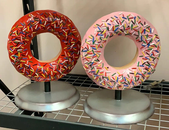 Jadie Red Donut Over Sized Statue