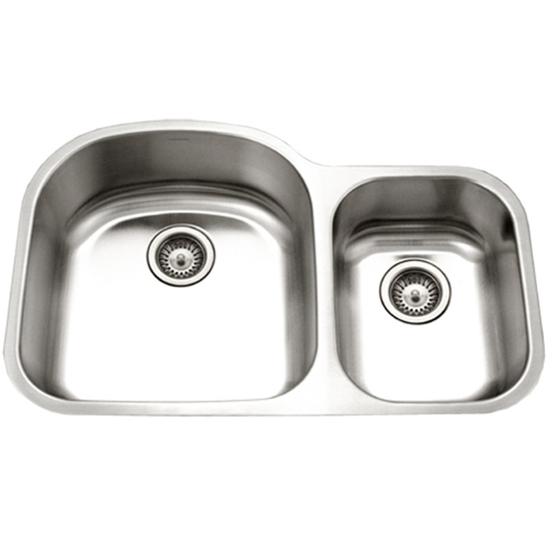 Eston 32.19'' L Undermount Double Bowl Stainless Steel Kitchen Sink