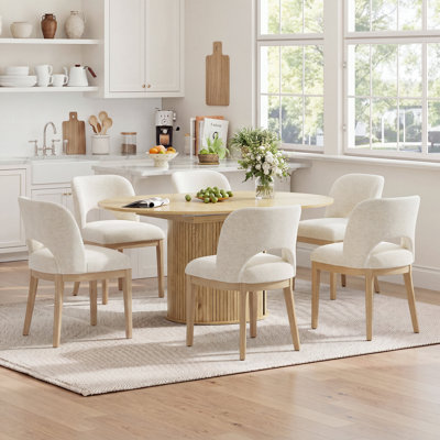 Modern Extendable Dining Table Set for 4-6 People with Hidden Storage