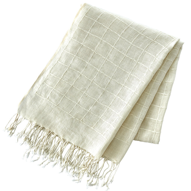Lena Throw Blanket, Ivory