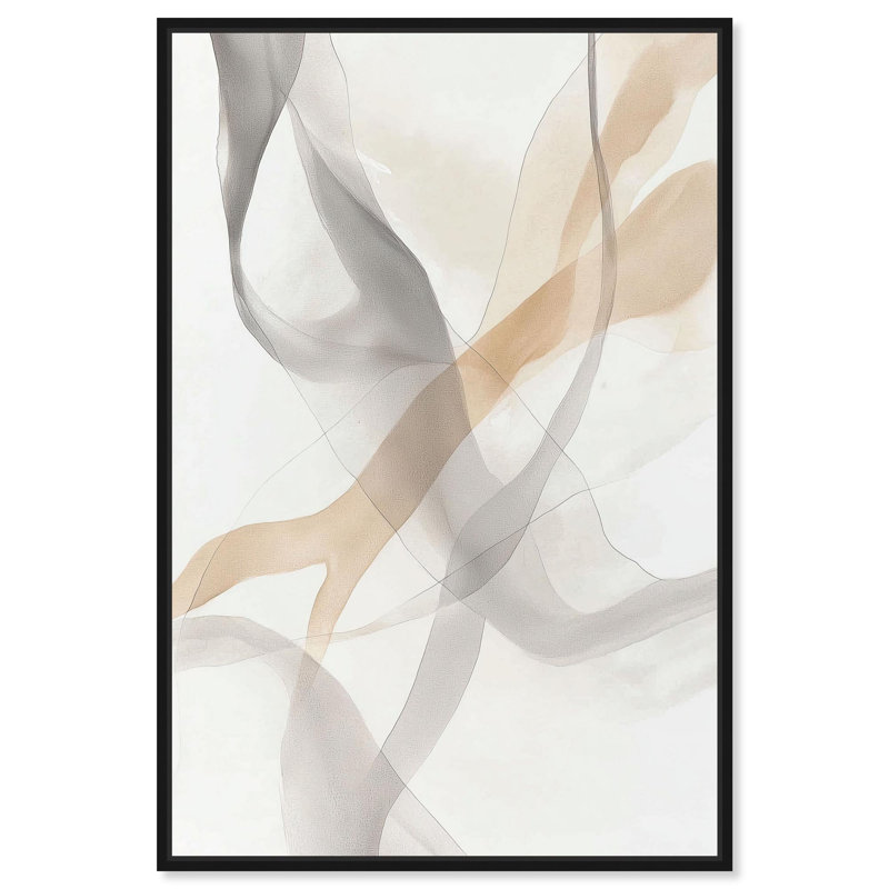 «Flowing Nexus I», impression sur toile Boho Gold par Art Remedy, cadre noir, 30 x 45, Structure noire, H 46 po x l 31 po