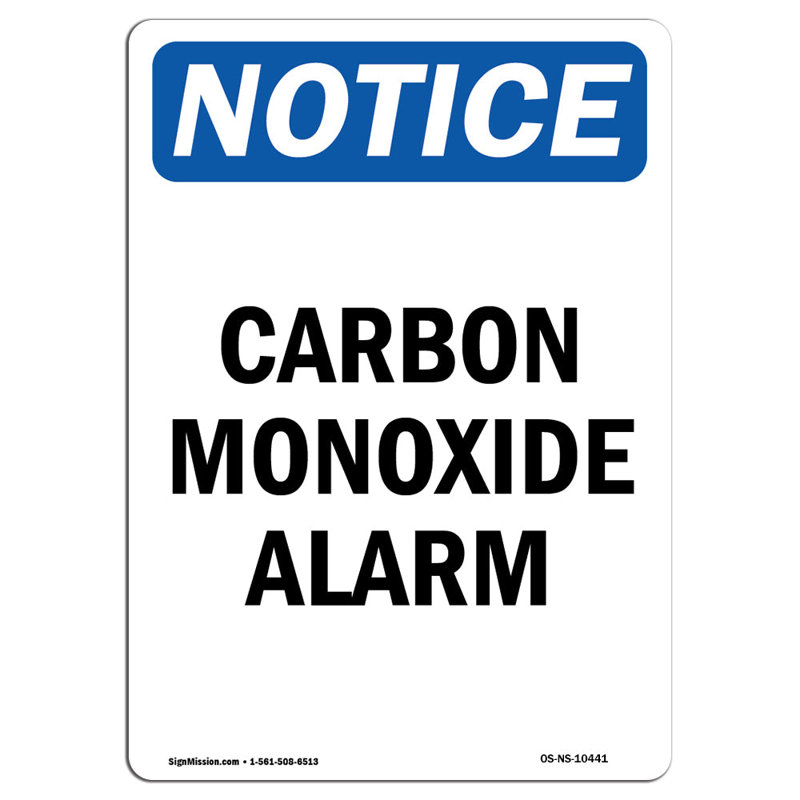 Carbon Monoxide Alarm Sign