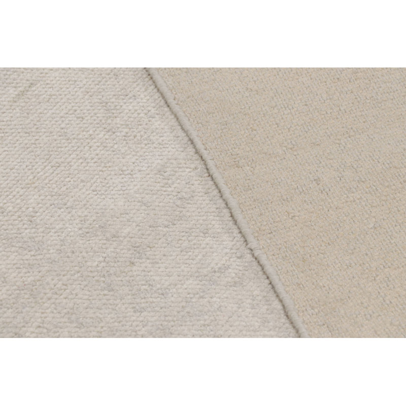 Textural Hand Knotted Silk Area Rug in Ivory