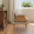 Wood Folding Sofa Bed, Cotton Linen Sleeper Accent Chair for Reading with Back Cushion, Foldable Sofa for Living Room-185415320