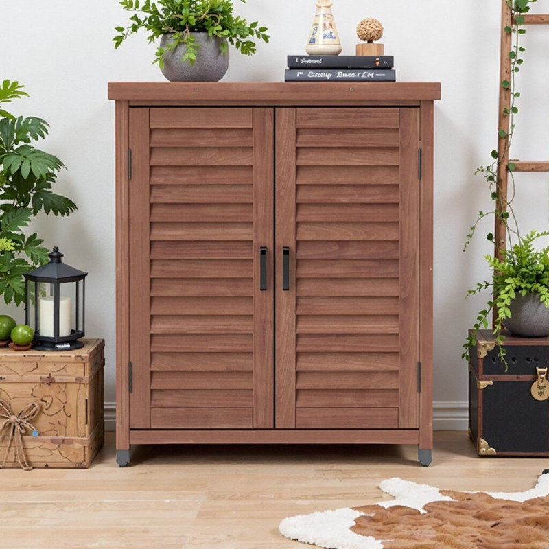 Poste de travail de jardinage ultime: banc de rempotage en bois massif de 31,5 po avec armoire de rangement, plateau de table en métal et capacité de 220 lb pour le patio, le jardin ou le garage