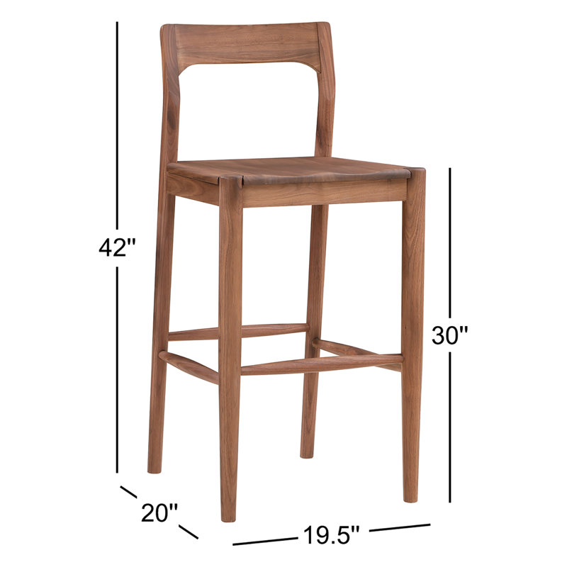 Bar and Counter Stool, Brown, Bar Stool (30" Seat Height)