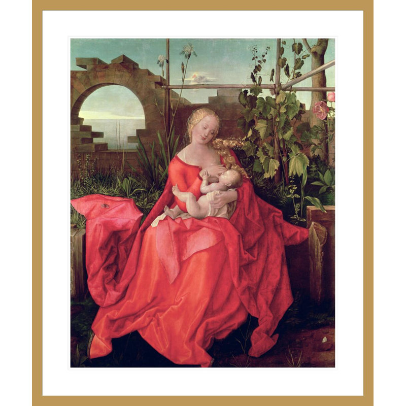 Vierge à l'enfant «Madonna with the Iris» par Albrecht Dürer, impression giclée encadrée, H 39,84 po x l 33,5 po