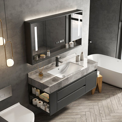 Nordic style simple fashion bathroom cabinet.