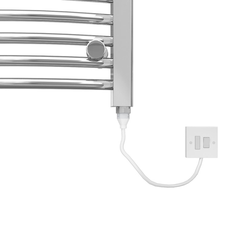 Aillee Curved Towel Rail Heated Towel Rails, 180cm H x 50cm W x 3cm D