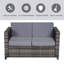 Gennett 130cm Wide Wicker Patio Sofa with Cushions