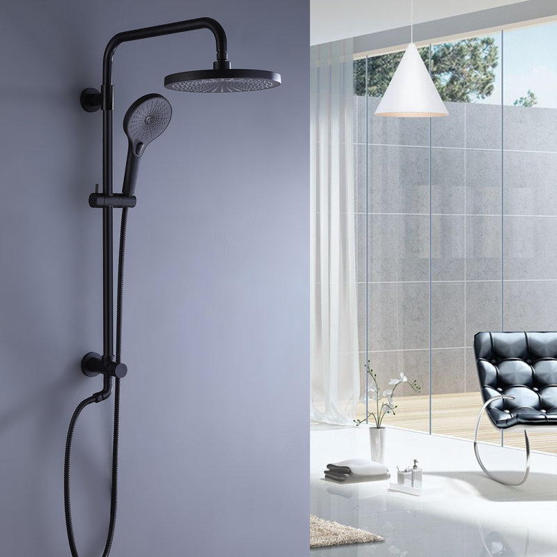 Système complet de 10 po avec pomme de douche à pluie et douchette à 3 fonctions