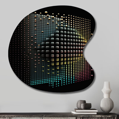 Multidimensional Luminogram III - Art géométrique moderne asymétrique en forme de goutte