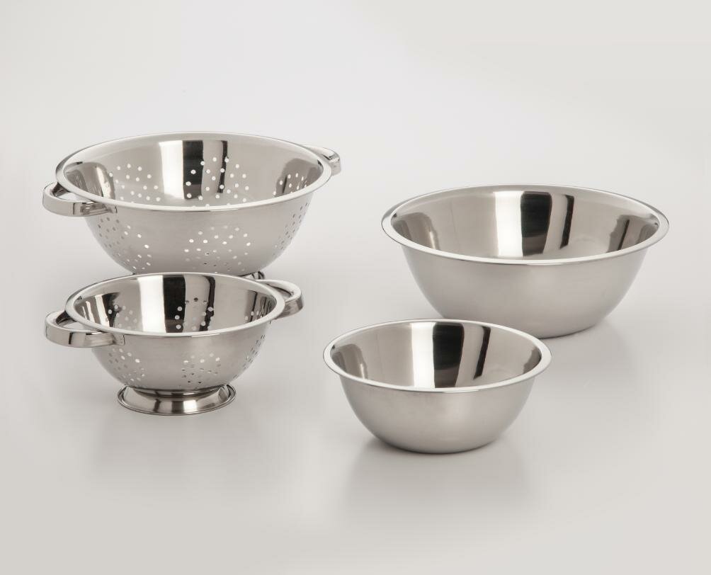 Cook Pro 4 - Piece Stainless Steel Colander Set & Reviews | Wayfair