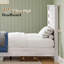  Très grand lit plateforme Louby 49 po, blanc vieilli Louby-766527138-766527139