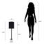 Lampe de table Obsidian Elegance - noir et cristal transparent - ensemble de 2