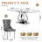Modern 69" Rectangular Glass Dining Table With Polished Steel Base & Set Of Velvet Upholstered Dining Chairs-1922975302-1922975301-1922975299