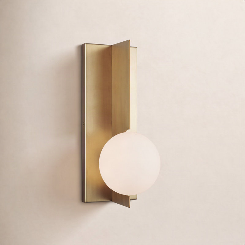 Orbel 1 - Light Corner Wall Light, Aged Brass, No