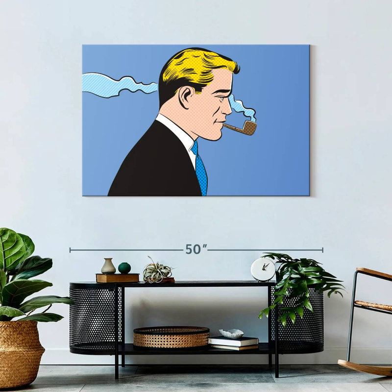 Leisha Man Smoking A Pipe, 30" H x 45" W