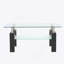 Table basse en verre transparent