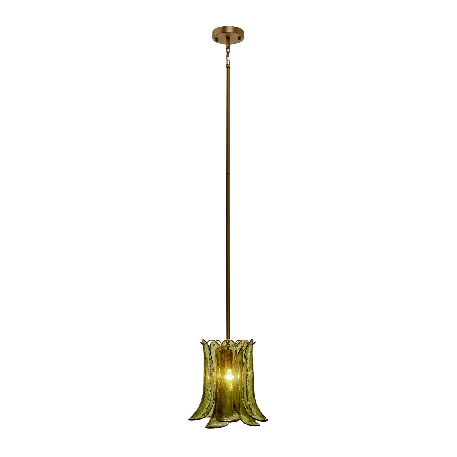 Cala 1-Light Blown Glass Pendant,, Green
