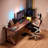 Walnut Rectangular Solid Wood desks-679523149