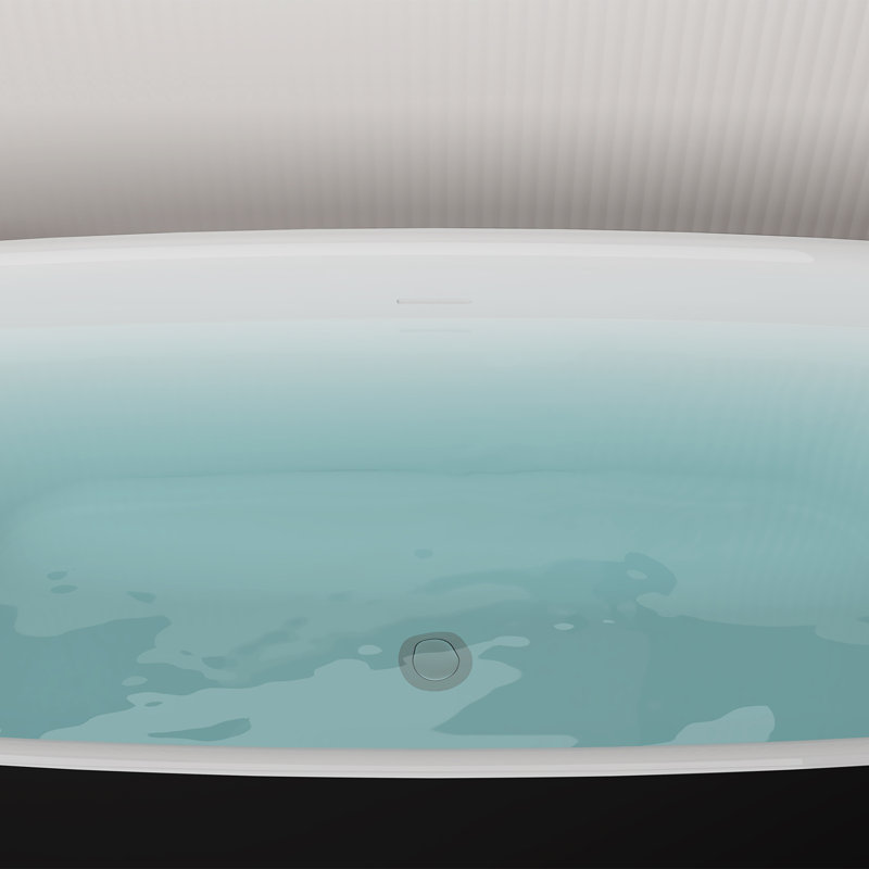 63"L x 30"W Freestanding Soaking Acrylic Bathtub