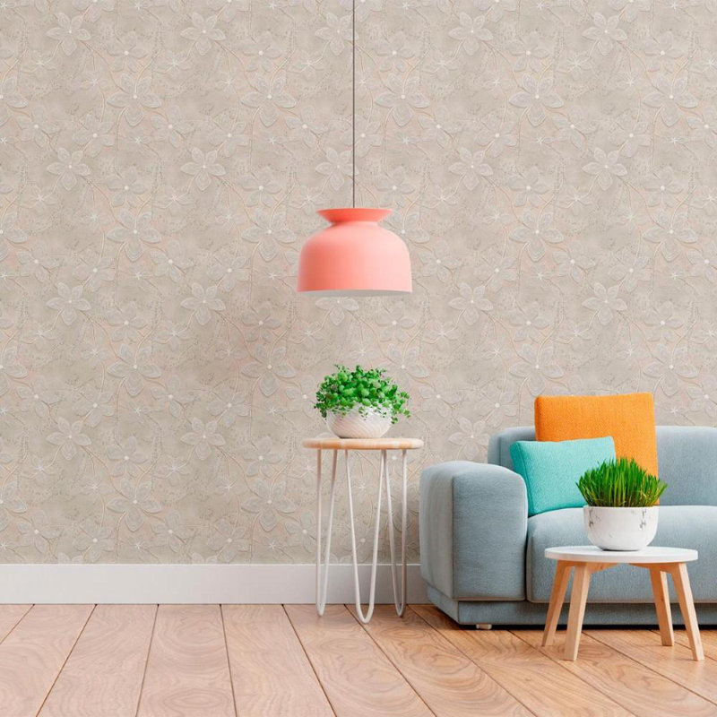 Rouleau de papier peint lisse L 126 po x l 24 po Portailia