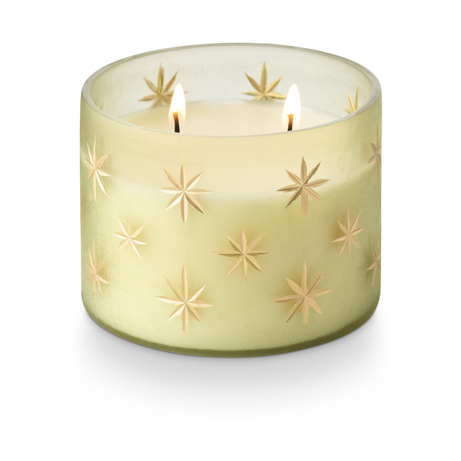 Winter Frstd Star Glass, Green