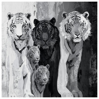 Édredon monochrome Family Tiger
