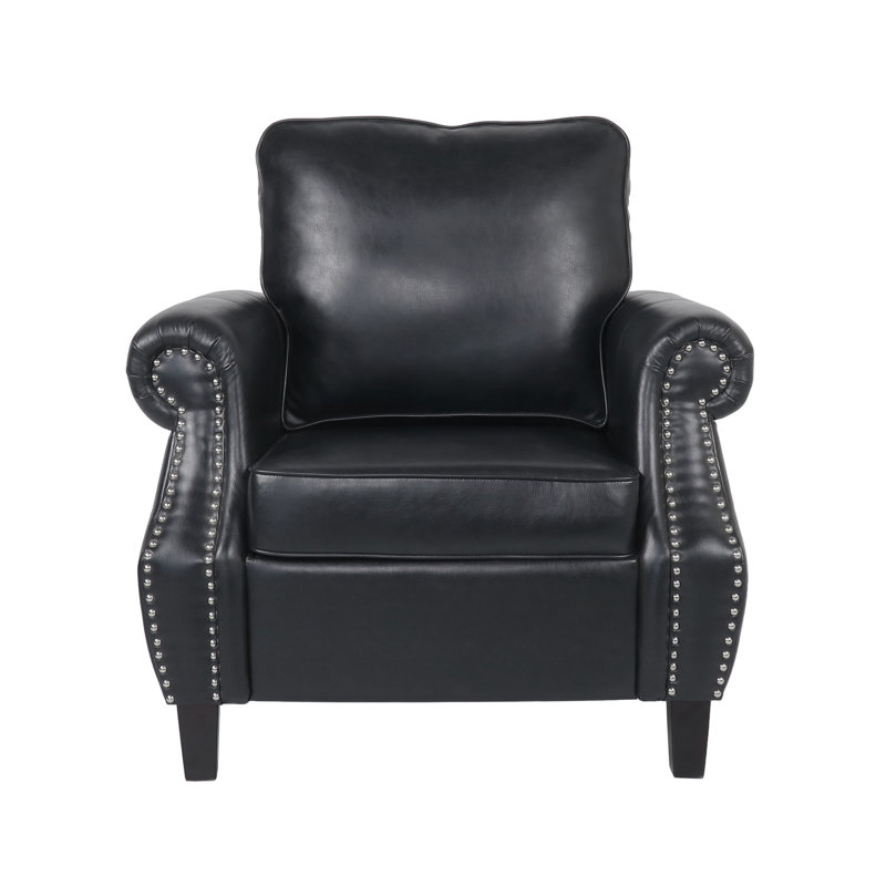 Fauteuil club l 36,5 po Cohligan, Similicuir minuit