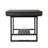 Rectangular Wooden Counter Height Table With Trestle Base In Gray