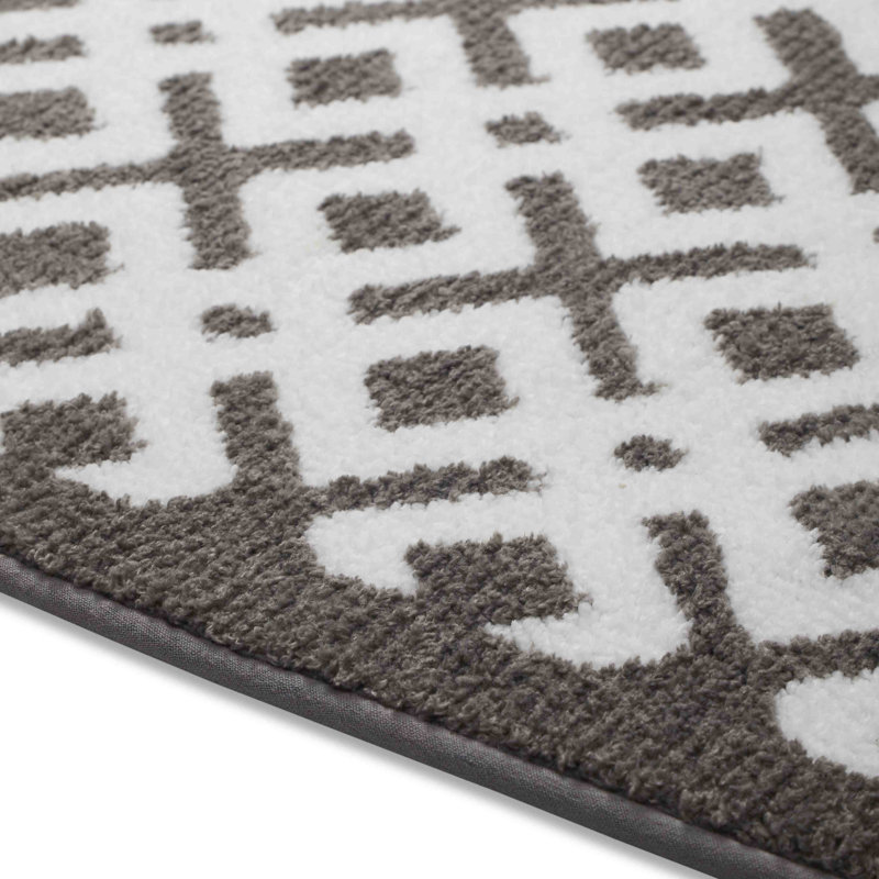 Ensemble de 2 tapis rectangulaires antidérapants pour salle de bain