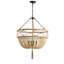 Lustre empire unique à 4 lumières avec détails en corde Sadie